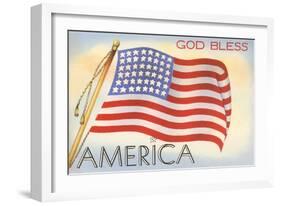 God Bless America, Flag-null-Framed Art Print