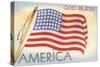 God Bless America, Flag-null-Stretched Canvas