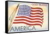 God Bless America, Flag-null-Framed Stretched Canvas