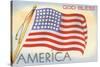 God Bless America, Flag-null-Stretched Canvas