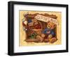 God Bless America Teddy-Barbara Mock-Framed Giclee Print