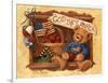 God Bless America Teddy-Barbara Mock-Framed Giclee Print