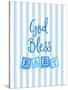 God Bless Baby Blue-Bella Dos Santos-Stretched Canvas