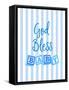 God Bless Baby Blue-Bella Dos Santos-Framed Stretched Canvas