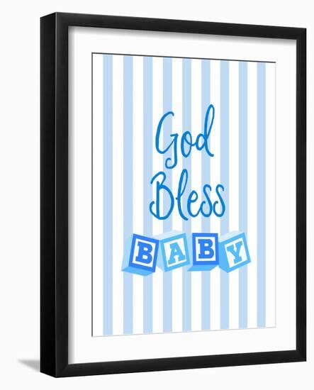 God Bless Baby Blue-Bella Dos Santos-Framed Art Print