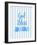 God Bless Baby Blue-Bella Dos Santos-Framed Art Print