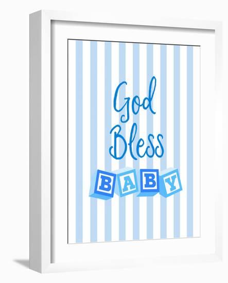 God Bless Baby Blue-Bella Dos Santos-Framed Art Print