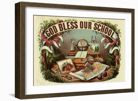 God Bless Our School-Arbuckle Brothers-Framed Art Print