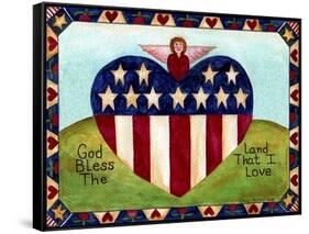 God bless the land I Love Lang 2018-Cheryl Bartley-Framed Stretched Canvas