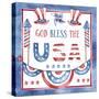God Bless The USA 1-Jean Plout-Stretched Canvas