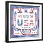 God Bless The USA 1-Jean Plout-Framed Giclee Print