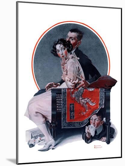"God Bless You" or "Sneezing Boy", October 1,1921-Norman Rockwell-Mounted Giclee Print