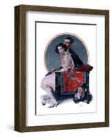 "God Bless You" or "Sneezing Boy", October 1,1921-Norman Rockwell-Framed Giclee Print