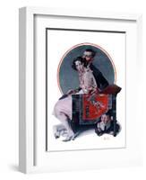 "God Bless You" or "Sneezing Boy", October 1,1921-Norman Rockwell-Framed Giclee Print