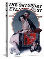 "God Bless You" or "Sneezing Boy" Saturday Evening Post Cover, October 1,1921-Norman Rockwell-Stretched Canvas