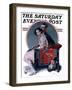 "God Bless You" or "Sneezing Boy" Saturday Evening Post Cover, October 1,1921-Norman Rockwell-Framed Giclee Print