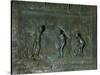 God Condemns Adam and Eve after the Fall, Panel from the Bronze Door, Early 11th Century-null-Stretched Canvas