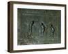God Condemns Adam and Eve after the Fall, Panel from the Bronze Door, Early 11th Century-null-Framed Giclee Print