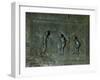 God Condemns Adam and Eve after the Fall, Panel from the Bronze Door, Early 11th Century-null-Framed Giclee Print