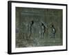 God Condemns Adam and Eve after the Fall, Panel from the Bronze Door, Early 11th Century-null-Framed Giclee Print