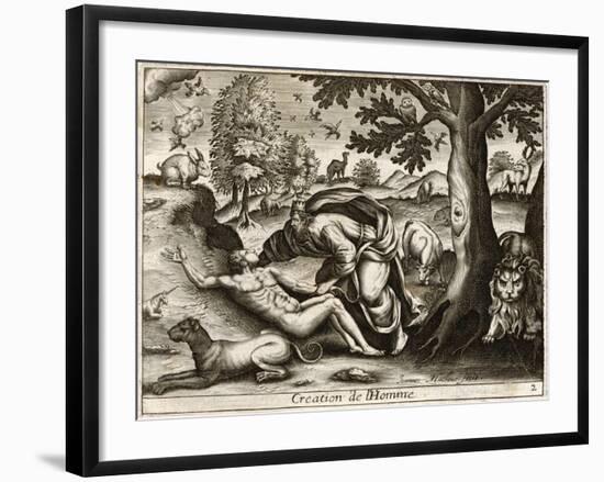 God Creates Adam-Briout-Framed Art Print