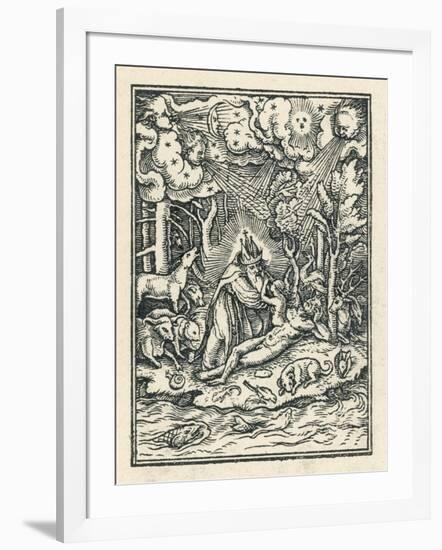 God Creates Eve-Hans Holbein the Younger-Framed Art Print