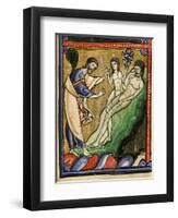 God Creating Eve from Adam's Rib, from Genesis, Creation of the World-null-Framed Premium Giclee Print