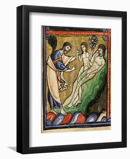 God Creating Eve from Adam's Rib, from Genesis, Creation of the World-null-Framed Premium Giclee Print