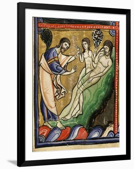 God Creating Eve from Adam's Rib, from Genesis, Creation of the World-null-Framed Giclee Print