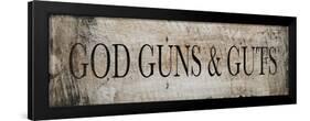 God Guns and Guts-null-Framed Art Print