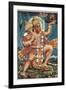 God Hanuman-null-Framed Art Print