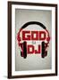 God is a DJ Music-null-Framed Art Print