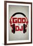 God is a DJ Music-null-Framed Art Print