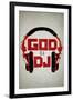 God is a DJ Music-null-Framed Art Print