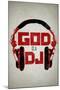 God is a DJ Music-null-Mounted Art Print