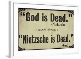 God is Dead-null-Framed Giclee Print