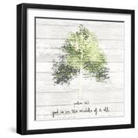 God Is in the Middle-ALI Chris-Framed Giclee Print