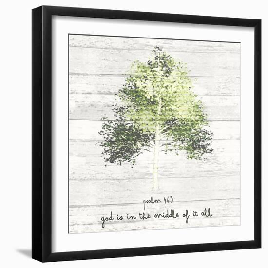 God Is in the Middle-ALI Chris-Framed Giclee Print