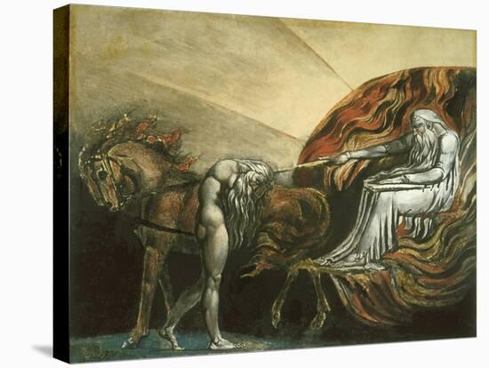 God Judging Adam-William Blake-Stretched Canvas