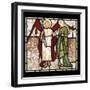 God of Love and Alceste from Chaucer's Love of Good Women on Stained Glass-Edward Burne-Jones-Framed Giclee Print