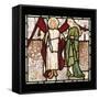 God of Love and Alceste from Chaucer's Love of Good Women on Stained Glass-Edward Burne-Jones-Framed Stretched Canvas