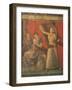 God Pan with Pipe and Female Panisk with Deer, Fresco, Villa of the Mysteries, Pompeii, Italy-null-Framed Giclee Print