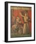 God Pan with Pipe and Female Panisk with Deer, Fresco, Villa of the Mysteries, Pompeii, Italy-null-Framed Giclee Print