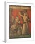 God Pan with Pipe and Female Panisk with Deer, Fresco, Villa of the Mysteries, Pompeii, Italy-null-Framed Giclee Print