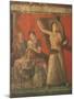 God Pan with Pipe and Female Panisk with Deer, Fresco, Villa of the Mysteries, Pompeii, Italy-null-Mounted Giclee Print