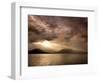 God Rays Shine Through Over Hood Canal, Seabeck, Washington, USA-Don Paulson-Framed Photographic Print