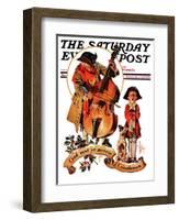 "God Rest Ye Merrie Gentlemen," Saturday Evening Post Cover, December 24, 1932-Joseph Christian Leyendecker-Framed Giclee Print