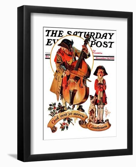 "God Rest Ye Merrie Gentlemen," Saturday Evening Post Cover, December 24, 1932-Joseph Christian Leyendecker-Framed Giclee Print