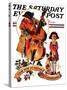 "God Rest Ye Merrie Gentlemen," Saturday Evening Post Cover, December 24, 1932-Joseph Christian Leyendecker-Stretched Canvas