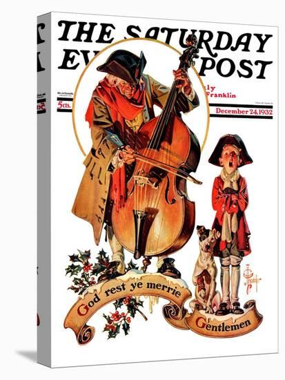 "God Rest Ye Merrie Gentlemen," Saturday Evening Post Cover, December 24, 1932-Joseph Christian Leyendecker-Stretched Canvas